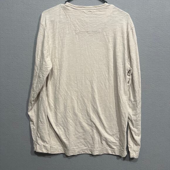 Timberland Shirt Mens Medium Beige Basic Long Sleeve Casual Everyday - Picture 2 of 5